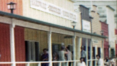 1959: Old west recreation town replica sheriff's office.