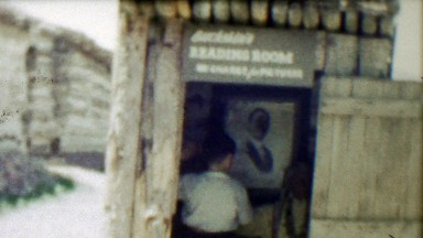 1959: Bucklins Indian reading room free picture taking with dummy.