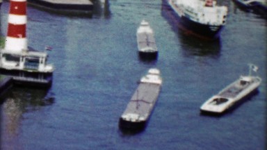 1962: Realistic Mini Model Harbor Shipyard Replica Lifelike Display.