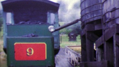 1964: Historic Number 9 Cog Railroad building up steam for travels.