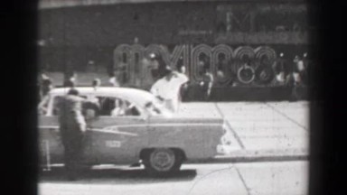1968: Entrance and logo sign to Summer Olympic Games. MEXICO CITY, MEXICO