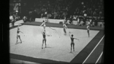 1967: East Germany Bulgaria team hula hoop (part 2 of 2) competition 3rd Women's