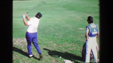 1969: Lee Trevino Driving Range Practice Golf Shots and Poses with Fans in Los Angeles
