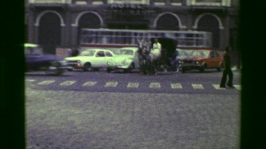 1977: Horses Pulling Carriage Through Downtown Parade in Rio de Janeiro