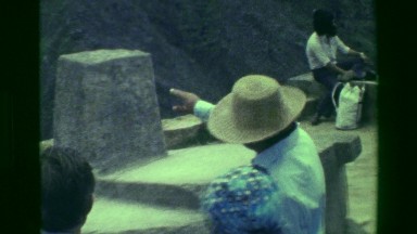 1977: Man Explaining Machu Picchu Inca Civilization Architecture