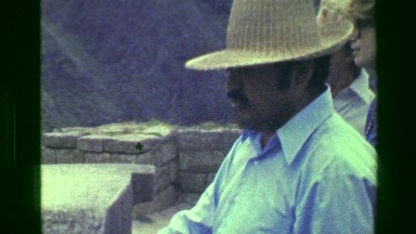 1977: Scholar teaching Machu Picchu native Inca civilization building