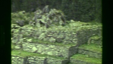 1977: Green building ruins Machu Picchu native Inca civilization building