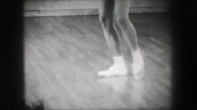 1966: Jazz Dance Moves Close-Up Behind Kick Stepping Shuffle Slide New York