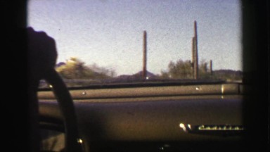 1951: Behind the Wheel View Cadillac Car Driving Organ Pipe Cactus National