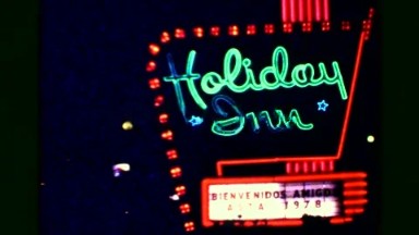1978: Holiday Inn Vips Mexicana El Presidente entertainment show neon signs.