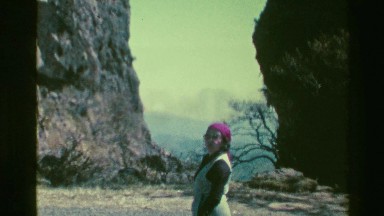 1976: Gypsy Woman Barking Orders at Volcano Hilltop Vista, San Jose, Costa Rica