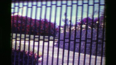 1976: Wealthy mansion home behind gated bars walled community. SAN JOSE, COSTA