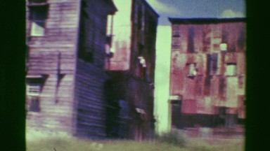 1976: Dilapidated Tenement Buildings Falling Apart in Colon, Panama