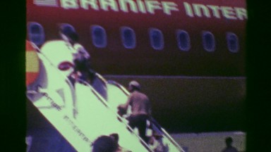 1976: Boarding Braniff International Airways Jet in Colon, Panama