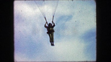 1944: Army Parachute Soldier Hard Ground Landing Military Training Exercise