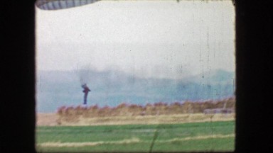 1944: Paratrooper Soldier Hard Ground Landing Military Training Exercise