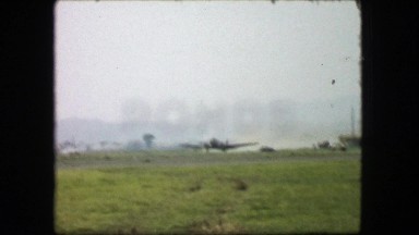 1944: Military Paratrooper Training Passenger Airplane Runway Takeoff