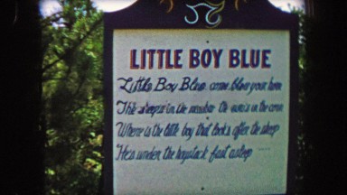 1955: Storyland theme park Little Boy Blue fairytale storybook exhibit.