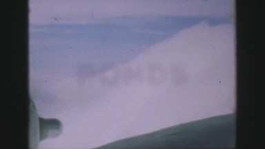 1949: Propeller Airplane Engine Window View Flying High Into Clouds Classic