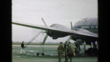 1949: Pan American World Airlines Commercial Propeller Airplane International Travel at NYC Airport