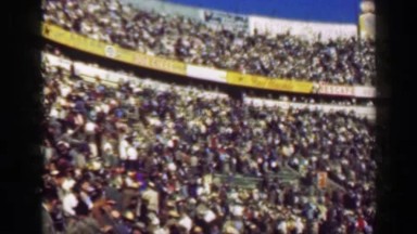 1948: Packed Sports Stadium in Mérida, Mexico, Filled with Enthusiastic Fans During Afternoon Game