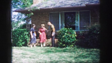 1961: group gathered in yard IOWA
