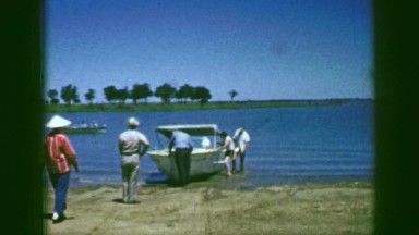 1961: mid-century boat at anchor preparing to set out IOWA