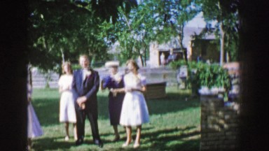 1961: beautiful marriage in a garden area IOWA