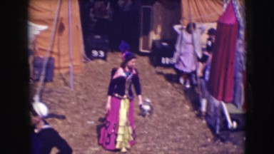 1948: a woman is seen wandering in her free time, the scene looks like a person