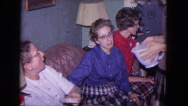 1964: A Family Christmas Indoor Party Scene in Evanston, Illinois