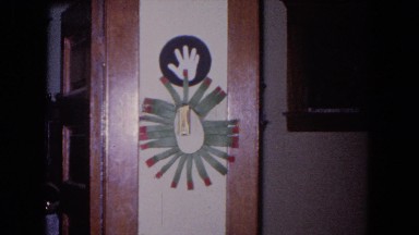 1964: boy petting a white cat EVANSTON, ILLINOIS