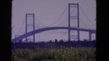 1966: in the movie clip there is a bridge over the river and the river