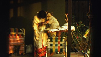 1969: woman shaves her pet in backyard RENO, NEVADA