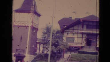 1974: Clock Tower Structure and Buildings at Walt Disney World, Florida