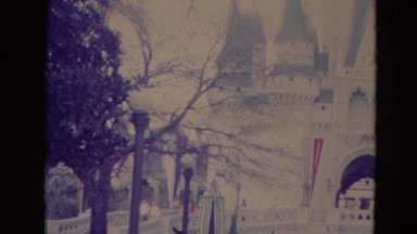 1974: The Scene Shows a Huge Castle-Like Structure at Walt Disney World, Florida
