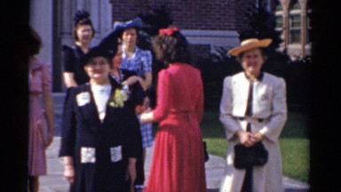 1943: women taking a picture BRIDGEPORT, CONNECTICUT