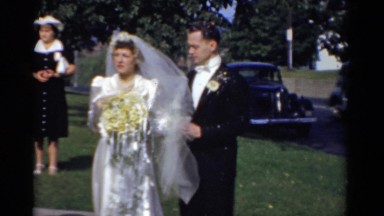 1943: bride and groom on wedding day BRIDGEPORT, CONNECTICUT
