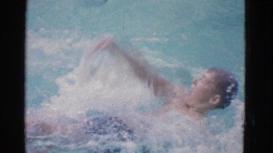 1953: the guys are swimming in a swimming pool COTTONWOOD, ARIZONA
