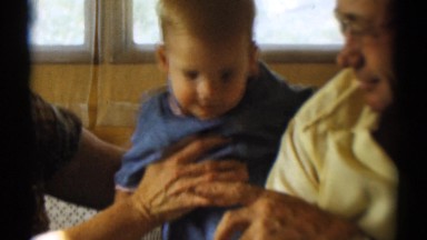 1959: playing with a kid makes happy DISNEYLAND, CALIFORNIA
