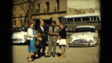 1962: Group Waiting for a Ride in Mexico City