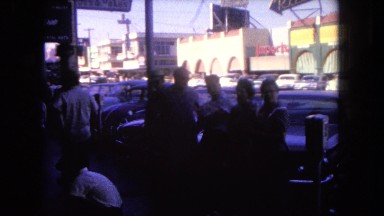 1962: people hanging around a parking lot SAN PEDRO, CALIFORNIA