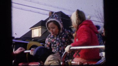 1964: a family is seen going on a trip with a small child CAMDEN, NEW JERSEY