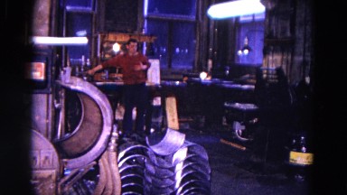 1967: antique film of men in shop PITTSBURGH, PENNSYLVANIA