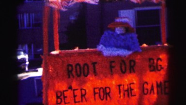 1968: bg beer advertising booth