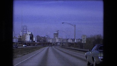 1973: Old Car Driving Down Highway in Fort Wayne, Indiana