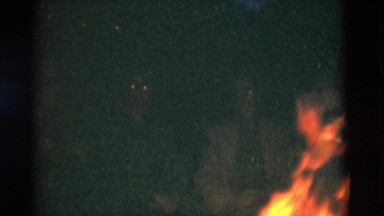 1949: People Listening to Speaker While Sitting Around a Fire in Somerset, Kentucky