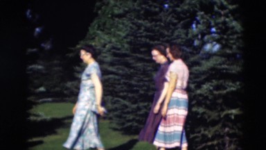 1951: a family portrait in a beautiful landscape in the countryside WILLMAR