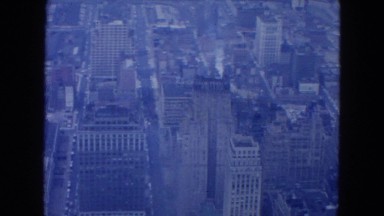 1954: an aerial view of high buildings is seen NEW YORK