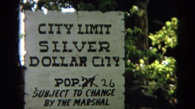1968: Sign Announcing City Limits Silver City, Nevada