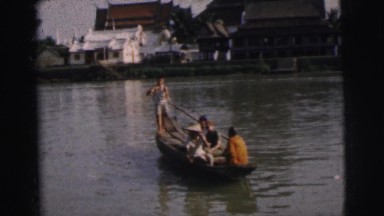 1962: gondola ride with a group BANGKOK, THAILAND